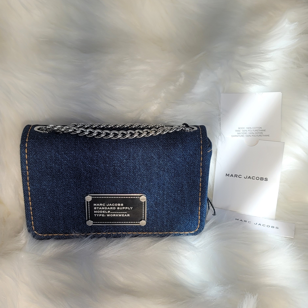 Marc Jacobs Blue Shoulder Bag with Chain Strap